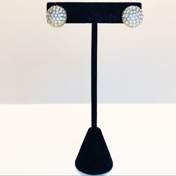 Cubic Zirconia Button CZ Earrings - Picture 2 of 8